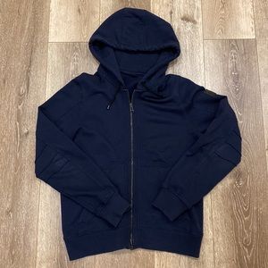 Belstaff navy full zip hoodie